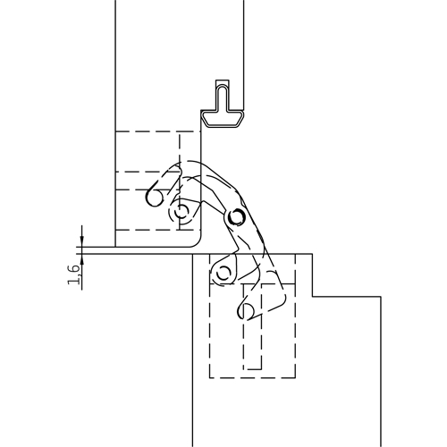 HH-19 B, скрытая петля, цвет - черный фотомореллиЧебоксары