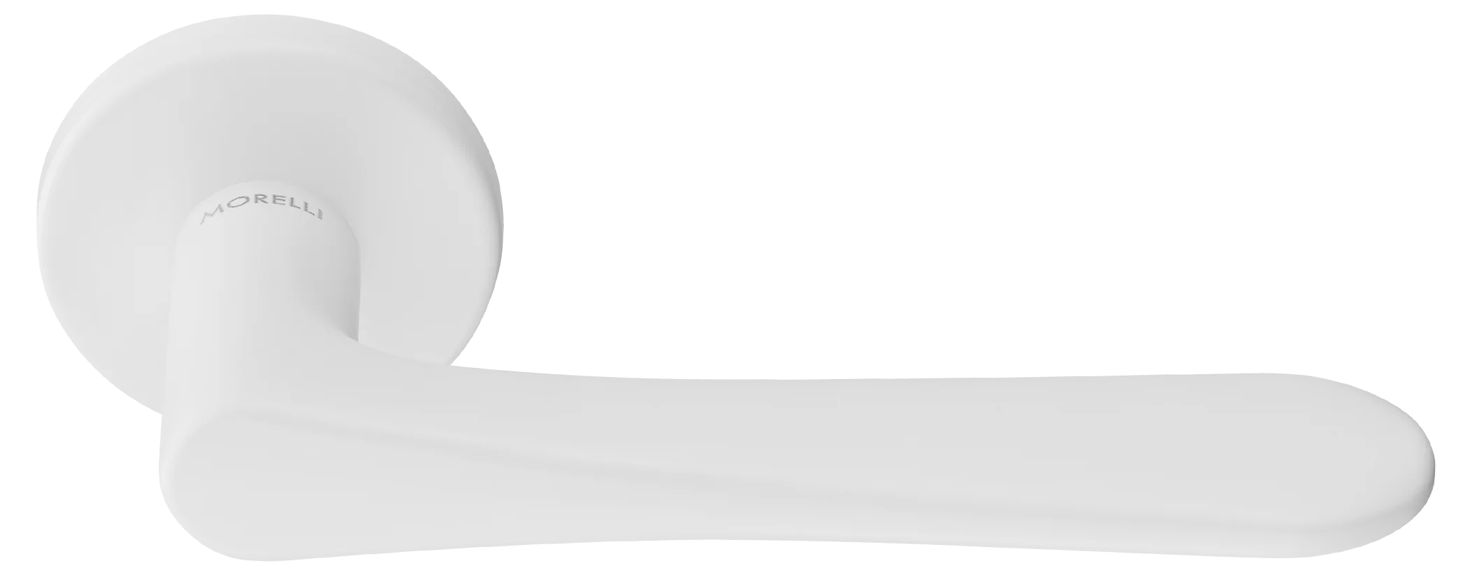 AULA R5 BIA, ручка дверная на розетке 7мм, цвет -  белый фото купить Чебоксары