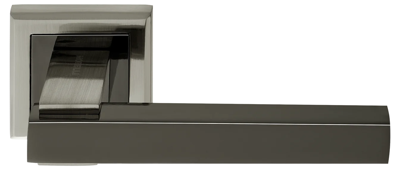 PIQUADRO, ручка дверная MH-37 SN/BN-S, на квадратной накладке, цвет - бел. никель/черн. никель фото купить Чебоксары