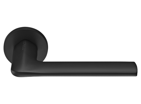 Ручка дверная "OAKA" на круглой розетке 6 мм, MH-61-R6 BL, цвет - чёрный фото купить Чебоксары