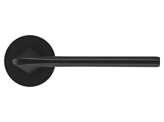 Ручка дверная "OAKA" на круглой розетке 6 мм, MH-61-R6 BL, цвет - чёрный фото купить в Чебоксарах