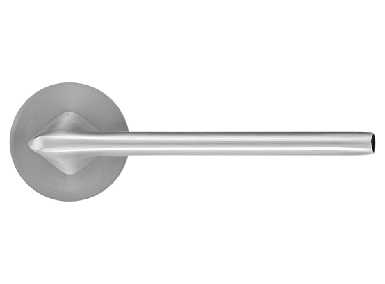 Ручка дверная "OAKA" на круглой розетке 6 мм, MH-61-R6 MSC цвет - мат. сатинированный хром фото купить в Чебоксарах