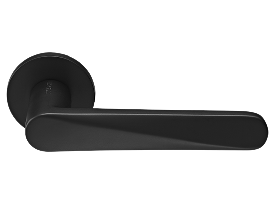 CAYAN - ручка дверная  на круглой розетке 6 мм, MH-58-R6 BL,  цвет - чёрный фото купить Чебоксары