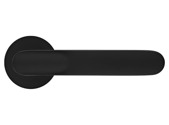 GARAK  ручка дверная на круглой розетке 6 мм, MH-59-R6 BL, цвет - чёрный фото купить в Чебоксарах