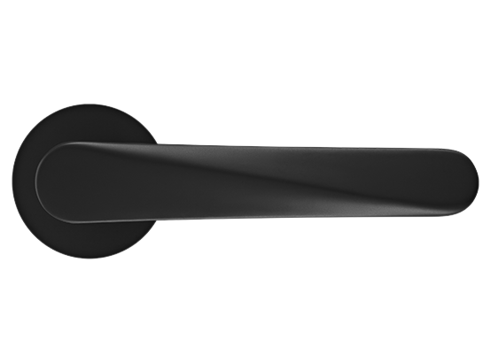 CAYAN - ручка дверная  на круглой розетке 6 мм, MH-58-R6 BL,  цвет - чёрный фото купить в Чебоксарах